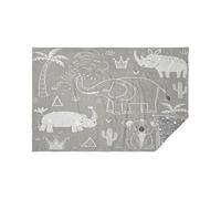 Coperta da viaggio leggera in morbida flanella con animali schizzati che si illuminano al buio, con stelle, 160 x 130 cm