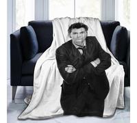 Coperta David Tennant morbida e confortevole coperta per decorare divano, ufficio, auto, casa, campeggio, yoga, viaggi, decorazione da spiaggia, idea regalo, 127 x 101,6 cm