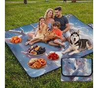 Coperta de Picnic Piccolo 150x100 cm, Cervo Manta Picnic Impermeable Anti-Sabbia Manta de Playa Pieghevole, Outdoor Picnic Blanket per Spiaggia, Camping, Giardino, Trekking - bella donna FZ-11