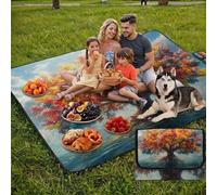 Coperta de Picnic Piccolo 150x100 cm,Colori Manta Picnic Impermeable Anti-Sabbia Manta de Playa Pieghevole,Outdoor Picnic Blanket per Spiaggia,Camping,Giardino,Trekking - l'albero della vita (3) FZ-43
