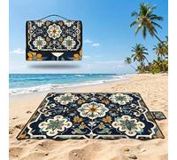 Coperta de Picnic Piccolo 150x100 cm,Mandala Manta Picnic Impermeable Anti-Sabbia Manta de Playa Pieghevole,Outdoor Picnic Blanket per Spiaggia,Camping,Giardino,Trekking - un motivo popolare UZ-37