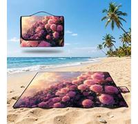 Coperta de Picnic Piccolo 150x100 cm, Nuvole Manta Picnic Impermeable Anti-Sabbia Manta de Playa Pieghevole, Outdoor Picnic Blanket per Spiaggia, Camping, Giardino, Trekking - fiori (1) FZ-38