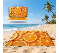 Coperta de Picnic Piccolo 150x80 cm, Arancione Manta Picnic Impermeable Anti-Sabbia Manta de Playa Pieghevole, Outdoor Picnic Blanket per Spiaggia, Camping, Giardino, Trekking - arancione UZ-673