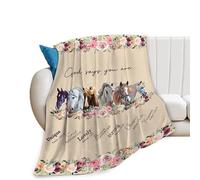 Coperta decorativa con scritta in lingua inglese "God Says You Are Horse", super calda e morbida, in pile leggero, con versi biblici, regalo per donne, ragazze, ragazzi, uomini, bambini, per divano