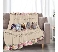 Coperta decorativa con scritta in lingua inglese "God Says You Are Horse", super calda e morbida, in pile leggero, con versi biblici, per donne, ragazze, ragazzi, uomini, bambini, per l'inverno, per