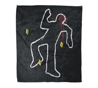 Coperta decorativa per la casa, motivo scena del crimine, calda e morbida e accogliente coperta per letto, divano, sedia e per tutte le stagioni, 203,2 x 152,4 cm