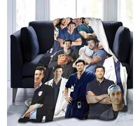 Coperta Derek Shepherd morbida e confortevole in pile di lana coperta per divano, ufficio, auto, campeggio, yoga, viaggi, decorazione per la casa, accogliente coperta da spiaggia in peluche regalo