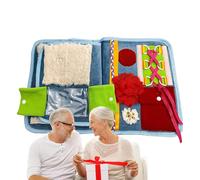 Coperta di demenza - Quilt lapt lap, tappetino per attività sensoriale, aiuti alla terapia confortante | Superficie interattiva morbida con pulsanti zip e trame per la stimolazione cognitiva di
