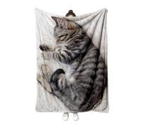 Coperta Di Gattini, Tessuto Di Rilassamento Per Tutto Il Giorno, 850 G, Coperta In Pile Morbida Con Stampa Gatto, Accessorio A Letto Caldo, Casa Versatile, Per Il Divano Da Campeggio Della Camera Da L