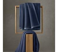 Coperta di LANA Vergine SOMMA ORIGAMI blu piazza e mezza 180x220