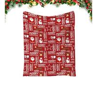 Coperta di Natale in Pile,70x100cm Coperta di Flanella Soffice e Morbida per Divano Letto Divano Ufficio,Coperta di Pelliccia Rossa in Microfibra di Babbo Natale,Coperta Calda per Bambini Adulti