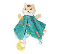 Coperta di sicurezza per animali domestici, coperta di sicurezza della tigre, giocattolo per dentizione, morbido peluche per bambini, per viaggi a casa (verde)