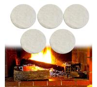 Coperta di sicurezza per camini in fibra di calcio e magnesio silicato, rotonda, 8,6 x 1,2 cm, in fibra di ceramica bianca, protezione antincendio per bruciatori a bioetanolo e caminetti a gel (5
