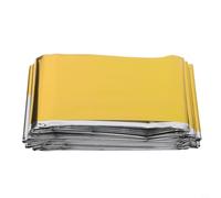 Coperta di sopravvivenza e sicurezza con pellicola termica riflettente in Mylar per primo soccorso e protezione dal freddo nelle attività all'aperto (oro (160 x 210 cm)