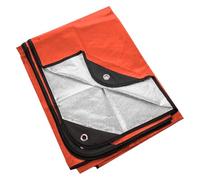 Coperta di sopravvivenza riutilizzabile - Telo termico pieghevole per esterni | 59 x 82 pollici coperta di emergenza per campeggio, escursionismo, arrampicata, riflessioni di calore compatte per