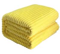 Coperta Di Supporto Emotivo, Coperta Calmante Di Sicurezza for Cani Pelliccia Di Coniglio Finta Gialla Cuccia In Poliestere Divano Letto Seggiolino Auto Abbraccio Comfort(Yellow,39.37 * 59.05in)