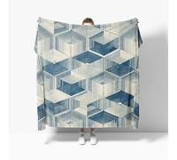 Coperta Divano Plaid Pile, Coperta Letto Singolo/Matrimoniale 70x100 cm, Geometria Dello Spazio Solido Coperta di Flanella Morbido Caldo per Autunno Inverno, Di Colore Chiaro Leggera Coperta Regalo