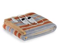 Coperta Elettrica Elettrocoperta Matrimoniale in Misto Lana Righe