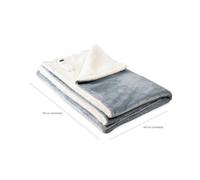 Coperta elettrica Innovagoods Heklet - 160W - Cavo da 235cm - Temperatura regolabile - Timer - Spegnimento automatico - Riscaldamento rapido - 130x180cm - Grigio e bianco