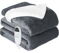 Coperta Elettrica Matrimoniale, Termocoperta 200 x 180 cm, 6 Livelli di Temperat