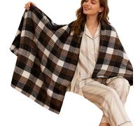 Coperta elettrica per il trasporto, mantello elettrico con tasca e stampa scozzese, coperta termica senza fili, lavabile con livelli di temperatura, per casa all'aperto, campeggio, Natale, inverno e