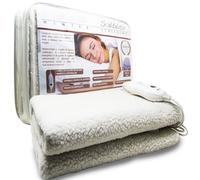 Coperta Elettrica Singola Termica 60W in Lana Telecomando Tre Livelli di Calore