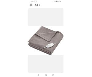 Coperta Elettrica Termocoperta Matrimoniale 180x130 cm 100W Beurer HD75Cosy