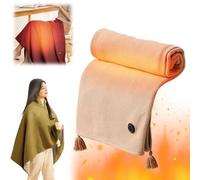 Coperta elettrica USB 2025, coperta elettrica riscaldata con 3 livelli di riscaldamento, morbida coperta termica portatile, per casa all'aperto, 150 x 80 cm (A2 senza power bank)