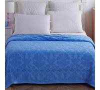 Coperta estiva in cotone rinfrescante, leggera e traspirante, per chi dorme caldo, per letto matrimoniale, 200 x 230 cm, perfetta per le notti estive, blu