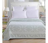 Coperta estiva in cotone rinfrescante, sottile, leggera e traspirante, per chi dorme al caldo, per letto matrimoniale, colore: verde, 200 x 230 cm, ideale per le notti estive