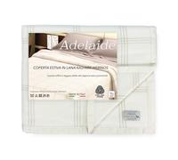 COPERTA in lana ADELAIDE ESTIVA leggera KASHMIR MERINO Matrimoniale 2 PIAZZE