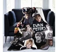 Coperta Evan Peters morbida e calda soffice coperta leggera per coperta per tutte le stagioni per camera da letto soggiorno