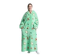 Coperta Extra Lunga Indossabile Con Cappuccio - Oversize per Donne e Uomini, Super Calda e Accogliente, Gigante in Flanella Spessa Con Maniche e Tasca