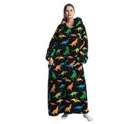 Coperta Extra Lunga Indossabile Con Cappuccio - Oversize per Donne e Uomini, Super Calda e Accogliente, Gigante in Flanella Spessa Con Maniche e Tasca