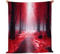 Coperta Fantasy Forest Mangroves Stream Pile Divano Morbida Coperte per Letto Singolo Matrimoniale Rosso-marrone Soffice e Calda Coperta Pile Invernale per Bambini Adulti 220 x 240 cm