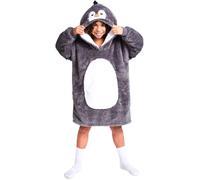 Coperta Felpa da Bambini con Cappuccio Cozy Noxxiez Pinguino