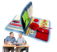 Coperta Fidget per Adulti - Coperta Sensoriale Calmante, Attività Di Perdita Di Memoria per La Demenza, Tappetino Terapeutico in Morbido Cotone Poliestere, Strumento Versatile per Il Coinvolgimento De