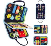 Coperta Fidget per Anziani, Coperta sensoriale portatile Giocattoli Fidget per la perdita di memoria, Tappetino per attività autistiche per sollievo dall'ansia, Migliora la stimolazione mentale Demen