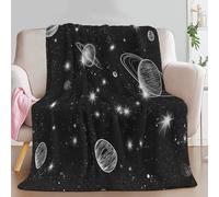 Coperta Flanella Lavabile in Lavatrice 100 x 130 cm Morbida e Calda, Arte Digitale Accogliente Leggera Coperta Decorativa Universo Stelle Stelle per Letto Divano e Cameretta