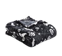 Coperta Fleece Halloween Bedlam (120 x 150cm) Morbida e Accogliente Fleece Nera