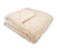 Coperta foderata - DOMIVA - Ultra morbida e calda - 75 x 100 cm - Crema