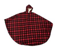 Coperta for sedia a rotelle for adulti, poncho invernale foderato in pile con cappuccio, calda copertura for le gambe for donne e uomini, abbigliamento for sedia a rotelle extra comodo(Red)