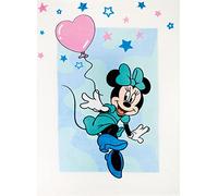 Coperta grande Minnie Mouse blu 130 x 170 cm super morbida in pile coral microflush coperta per divano a forma di cuore Gril ragazza Minnie Mouse Disney Mickey Daisy Donald Goofy pass per biancheria