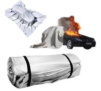 Coperta ignifuga for auto, emergenza antincendio for veicoli - rivestimento in silicone bifacciale, soppressione resistente al calore 1100 °C con occhielli for veicoli elettrici e a gas(8x10m)