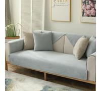 Coperta impermeabile antiscivolo per cani, per proteggere il divano, grigio e blu (180 x 150 cm) e comoda copertura in pelliccia per cani e gatti