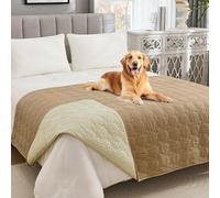 Coperta impermeabile per cani, antiscivolo, lavabile, 132 x 208 cm, morbida, impermeabile, antigraffio, sporco e pelliccia, per divano e letto, colore: cachi