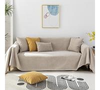 Coperta impermeabile per divano, grande, 180 x 340 cm, in poliestere, protezione per mobili da 1-4 posti, elegante fodera per soggiorno, adatta agli animali domestici