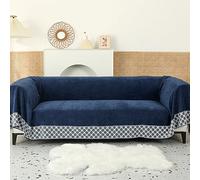 Coperta impermeabile per divano, grande, 180 x 340 cm, in poliestere, protezione per mobili da 1-4 posti, elegante fodera per soggiorno, adatta agli animali domestici