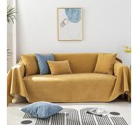 Coperta impermeabile per divano, grande, 180 x 340 cm, in poliestere, protezione per mobili da 1-4 posti, elegante fodera per soggiorno, adatta agli animali domestici