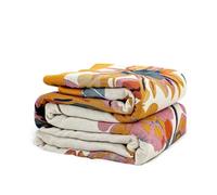 Coperta in 100% cotone ultra morbida, grande, estiva, floreale, uccelli e farfalle, decorazione per letto, 152 x 203 cm, per tutte le stagioni, per divano e sedia